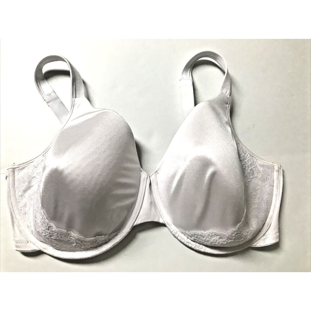 Playtex 18 Hour Bra Floral Lace Underwire Wide Strap RN15763 Women 40DD White